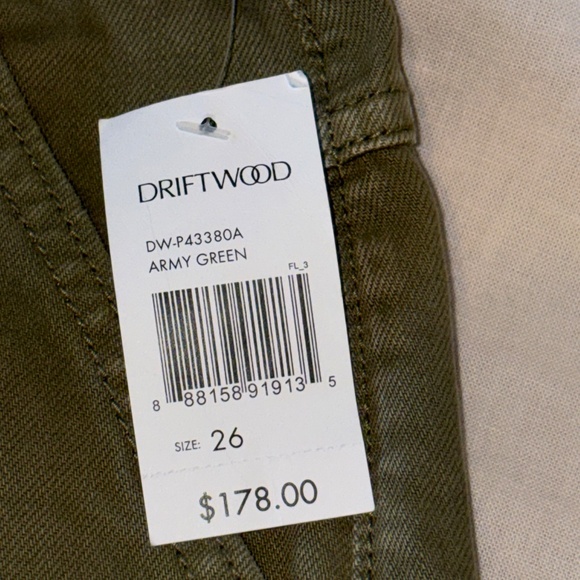 DRIFTWOOD | Green Floral Embroidered "Barbara" Barrel Jeans | Wmns Sz 26 - Picture 7 of 8